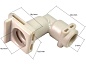 Переходник термоблока кофемашины DeLonghi 5313218931 (угловой)
