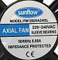 Вентилятор 120х120х25 мм 220V, Sunflow FM12025A2HSL