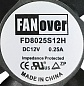 Вентилятор 80х80х25 мм 12VDC, Fanover FD8025B12H